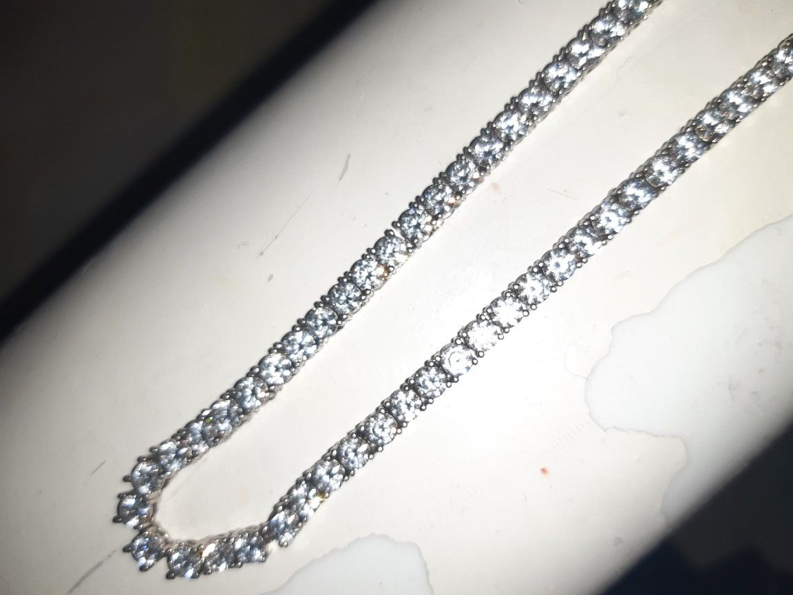 4ct. Moissanite Diamonds. Tennis 10" Chain