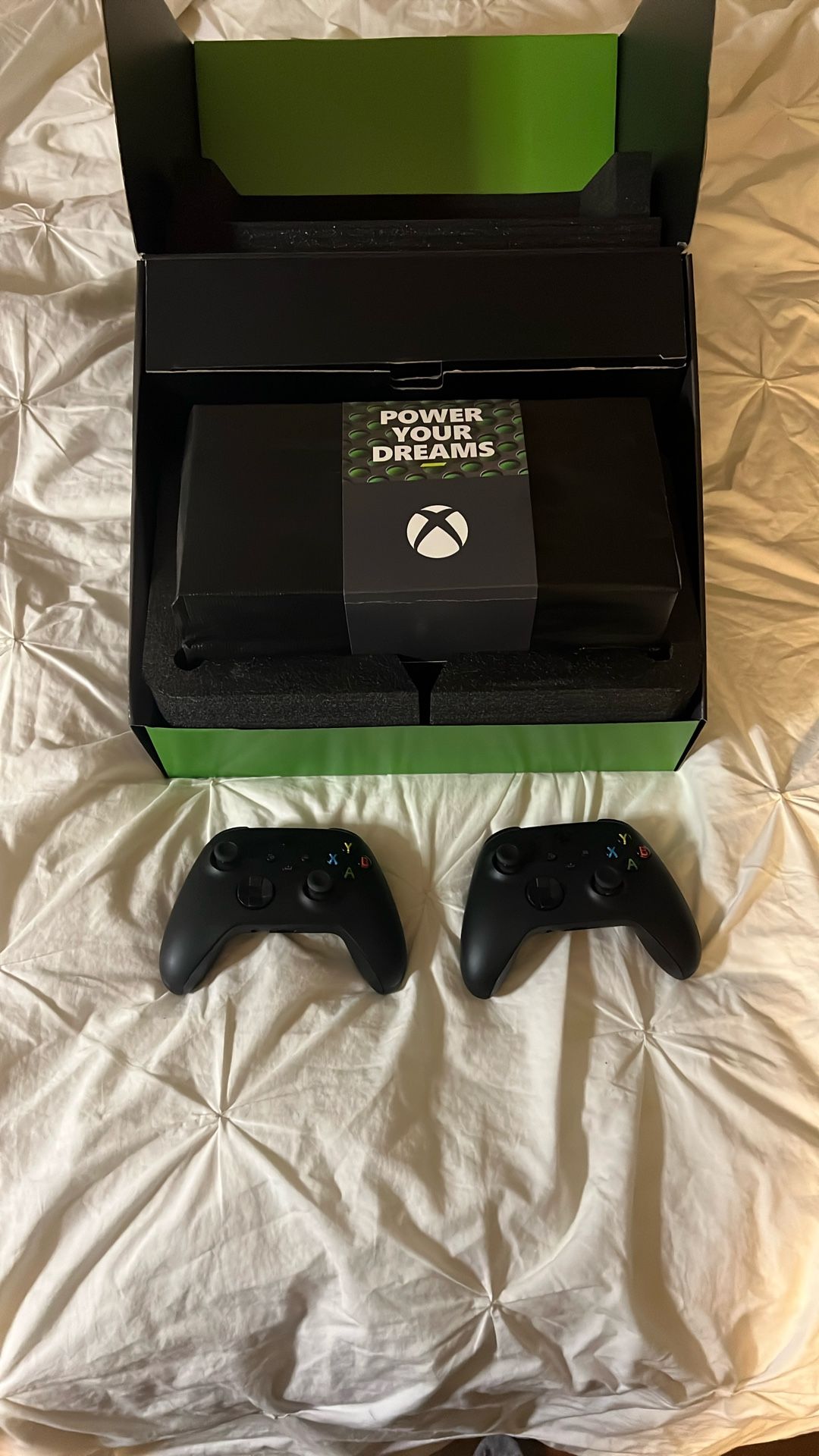 Xbox Series X With Two Controllers