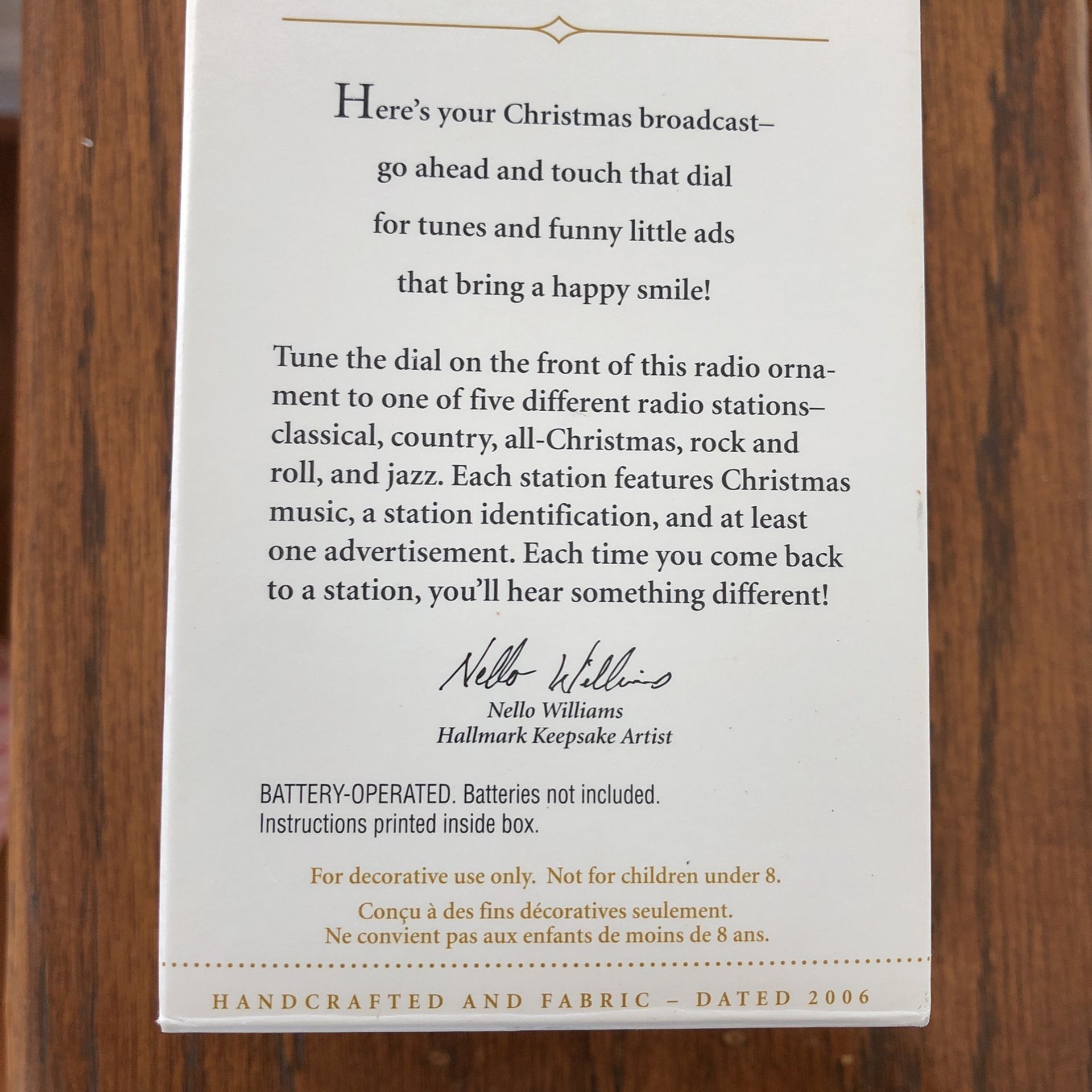 Hallmark KEEPSAKE A Christmas Broadcast