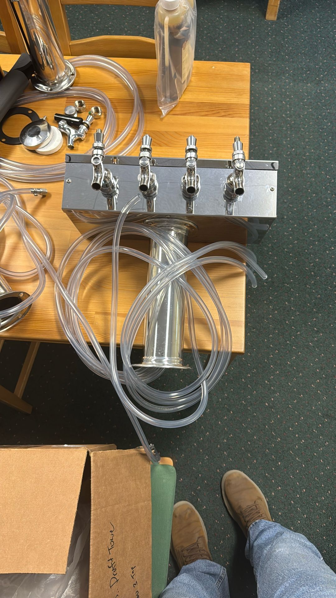 4 Tap Beer Kegerator SS Tap Tower