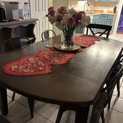 Solid Wood Table And Chairs (3)