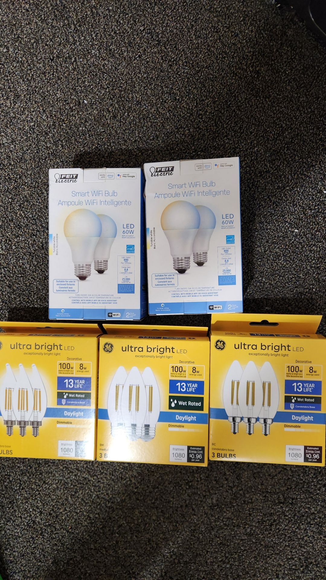 Brand New LED Bulbs 100-Watt Daylight .Smart LED Bulb WI-FI. $10 each
