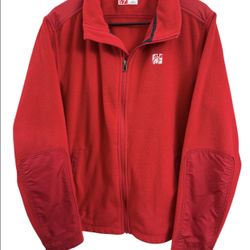 Oobe Chick-Fil-A Men's Red Full Zip Fleece Jacket Sz(L)