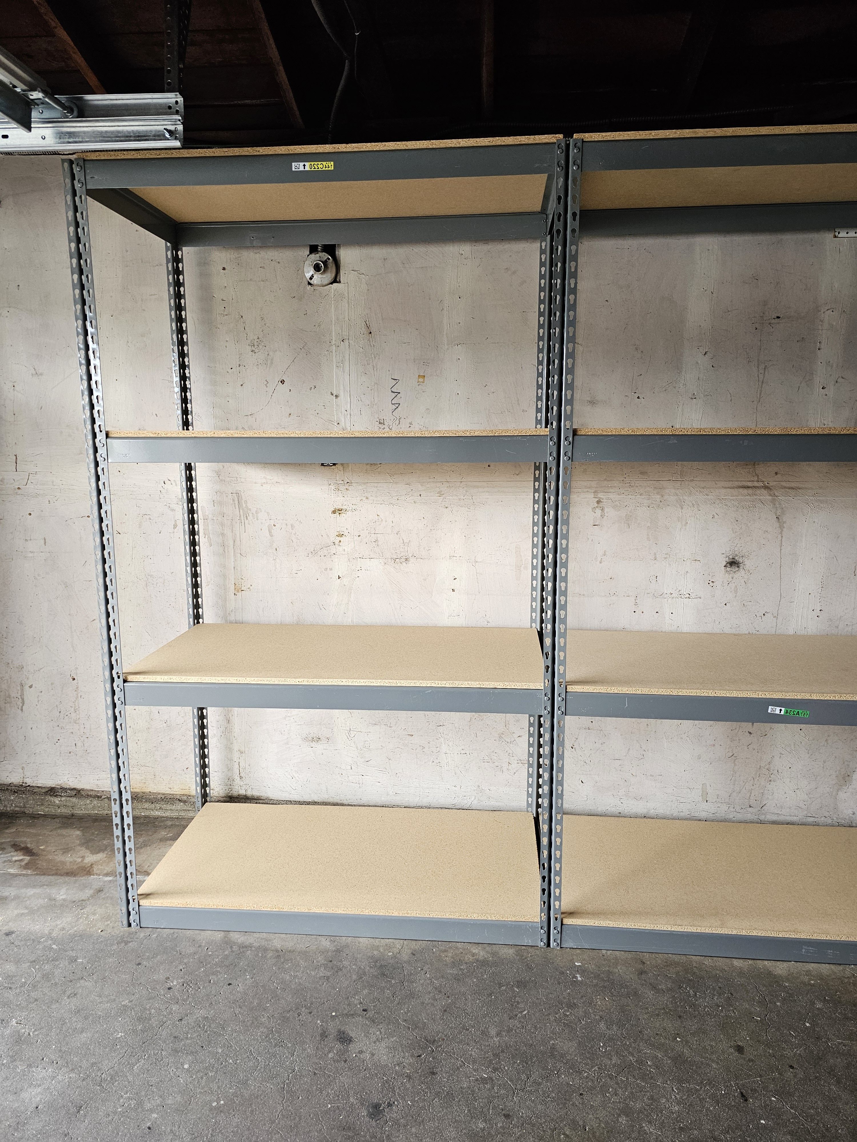 4 Tier Shelving 48 in W x 24 in D American Made Used Heavy Duty Steel Boltless Storage Rack Delivery Available
