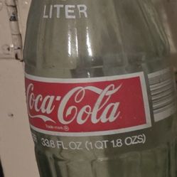 Vintage 1970s-1980s 1Ltr Coca-Cola Glass Bottle