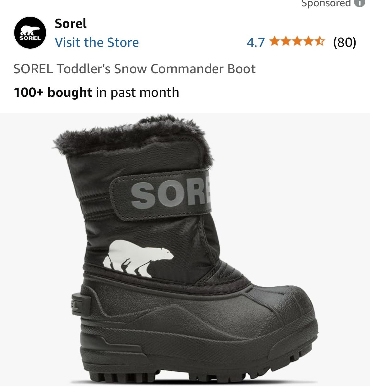 SOREL Toddler's Snow Commander Boot