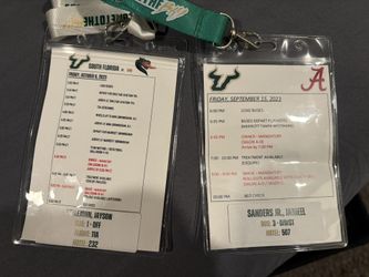 USF PLAYER ITINERARY 