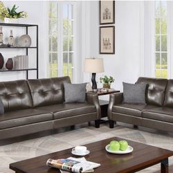 BRAND NEW 2PC SOFA AND LOVESEAT WITH ACCENT PILLOW INCLUDED $549
