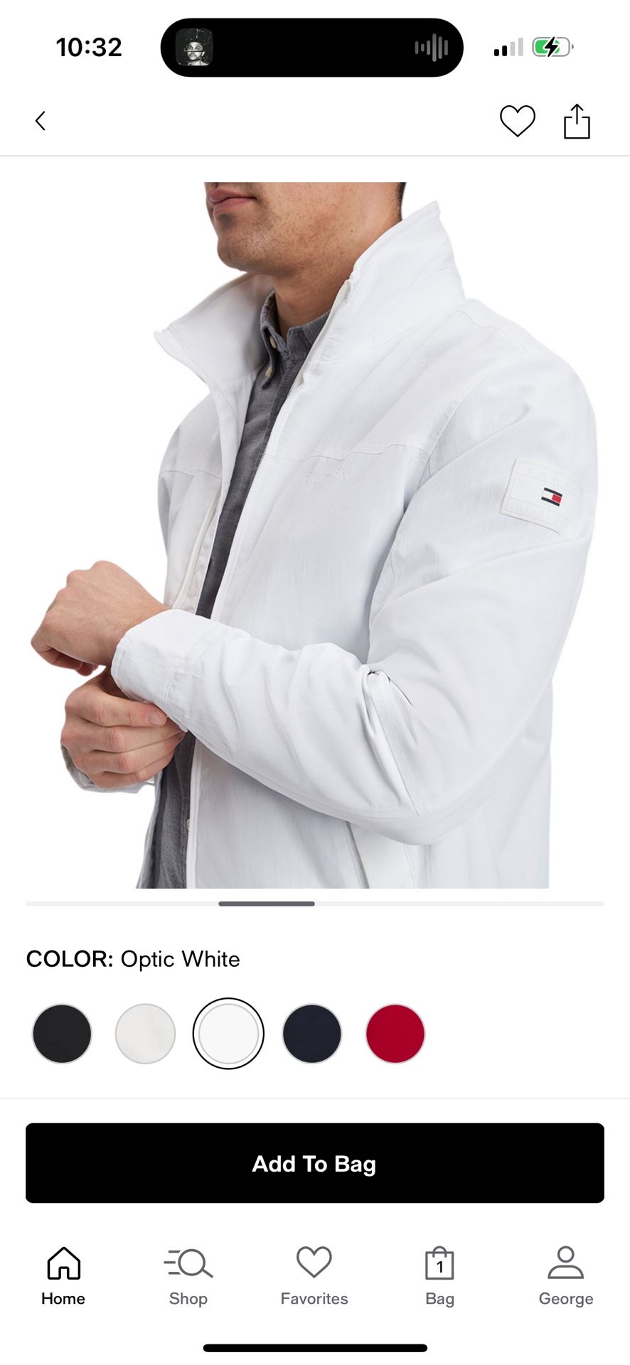 White Tommy Hilfiger Regatta Jacket XL