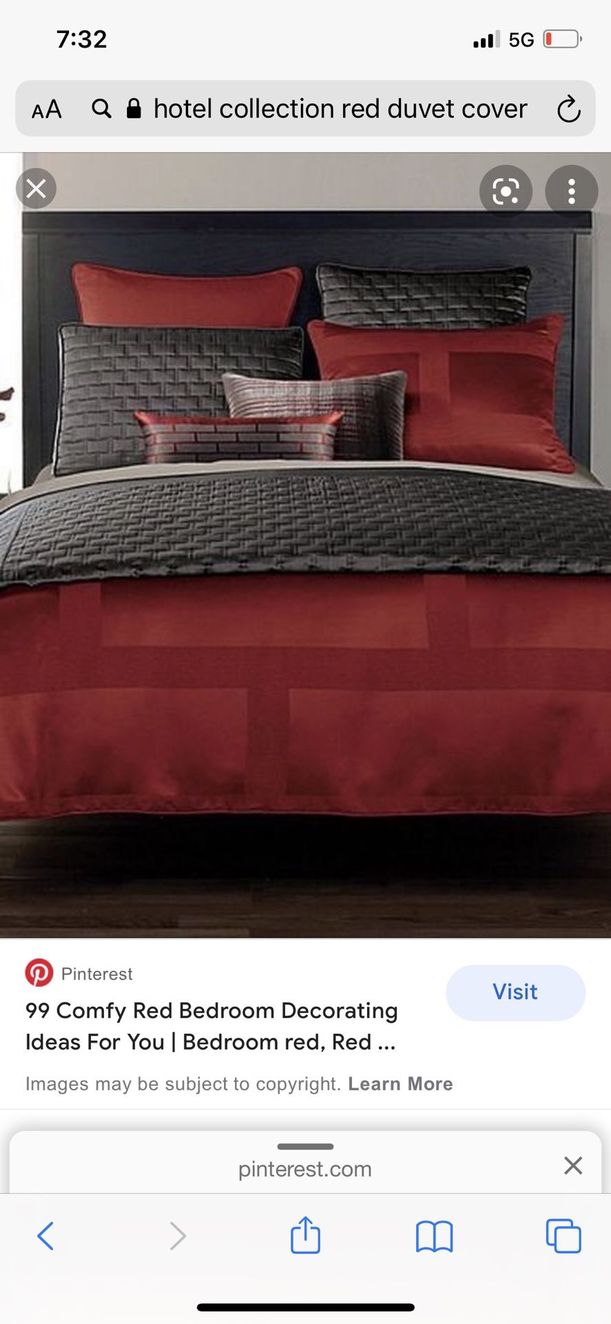 Hotel Collection Red Lacquer Queen Bedding Set