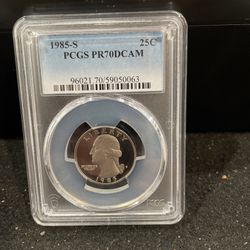 1985 S Perfect Graded Jefferson Nickel Graded At PR70 Deep Cameo D-4