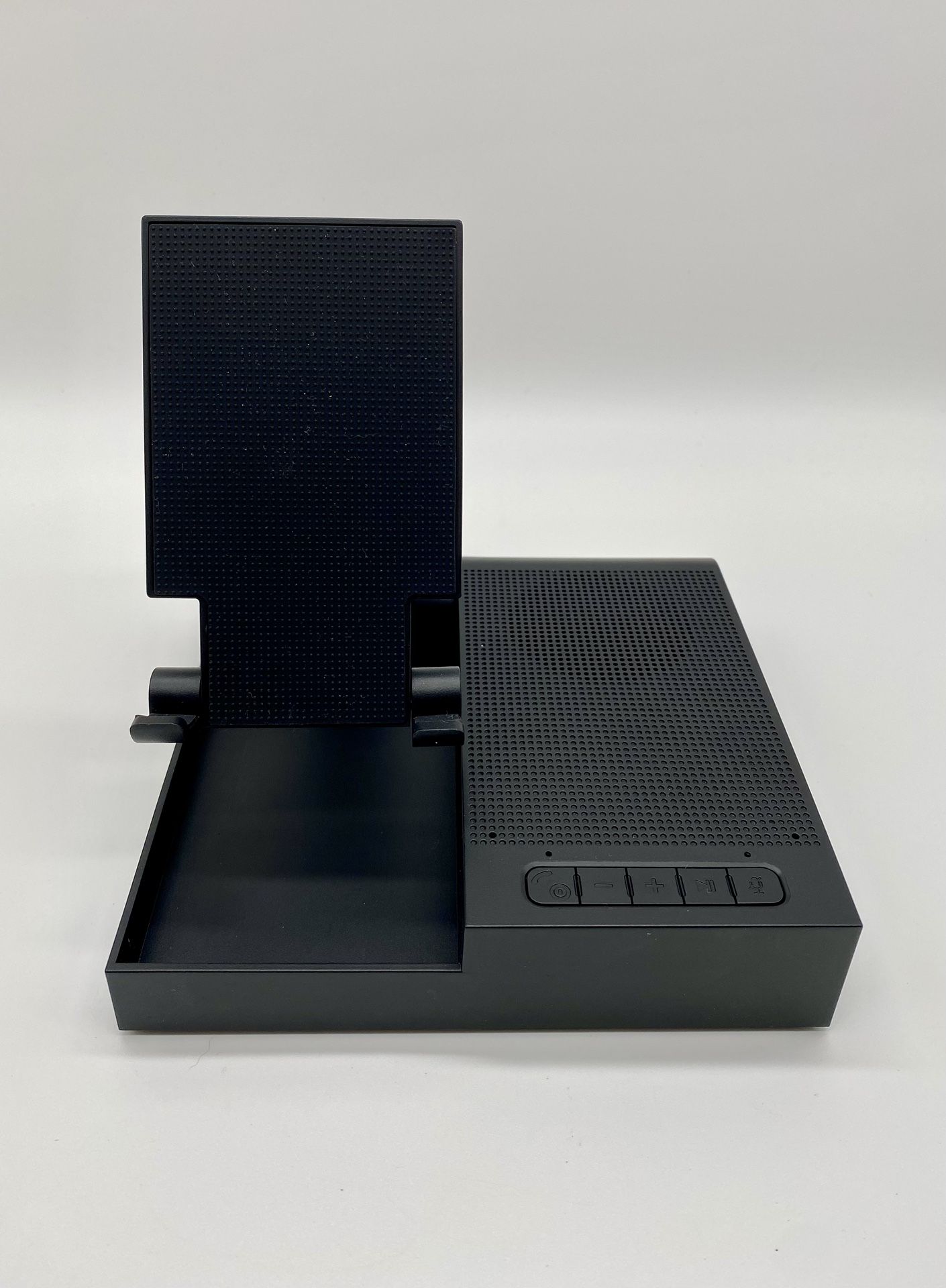 Cell Phone Stand with Bluetooth Speaker, Wireless Charger