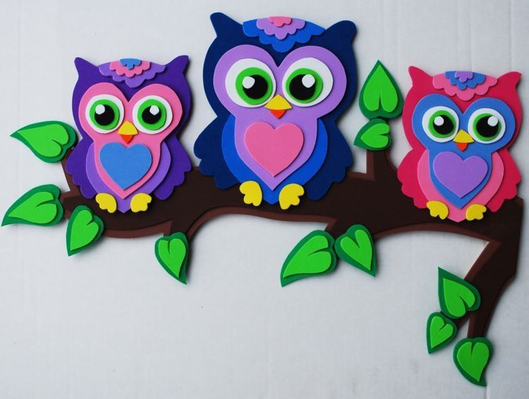 Giant owls wall decor custom made on order