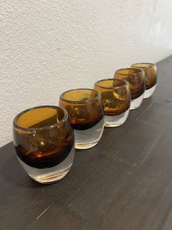 5 Crate And Barrel Little Cups - Candle Holders For Fall