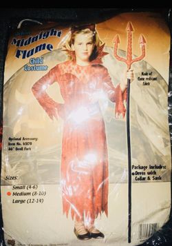 Girl Devil Deluxe Red Halloween Costume Sz 8 - 10 M Med