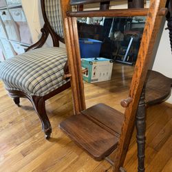 Antique Mirror Handmade From Wooden Plow