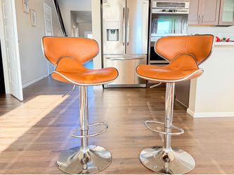 Moving sale - Set of 2 Modern Adjustable Swivel Bar Stools