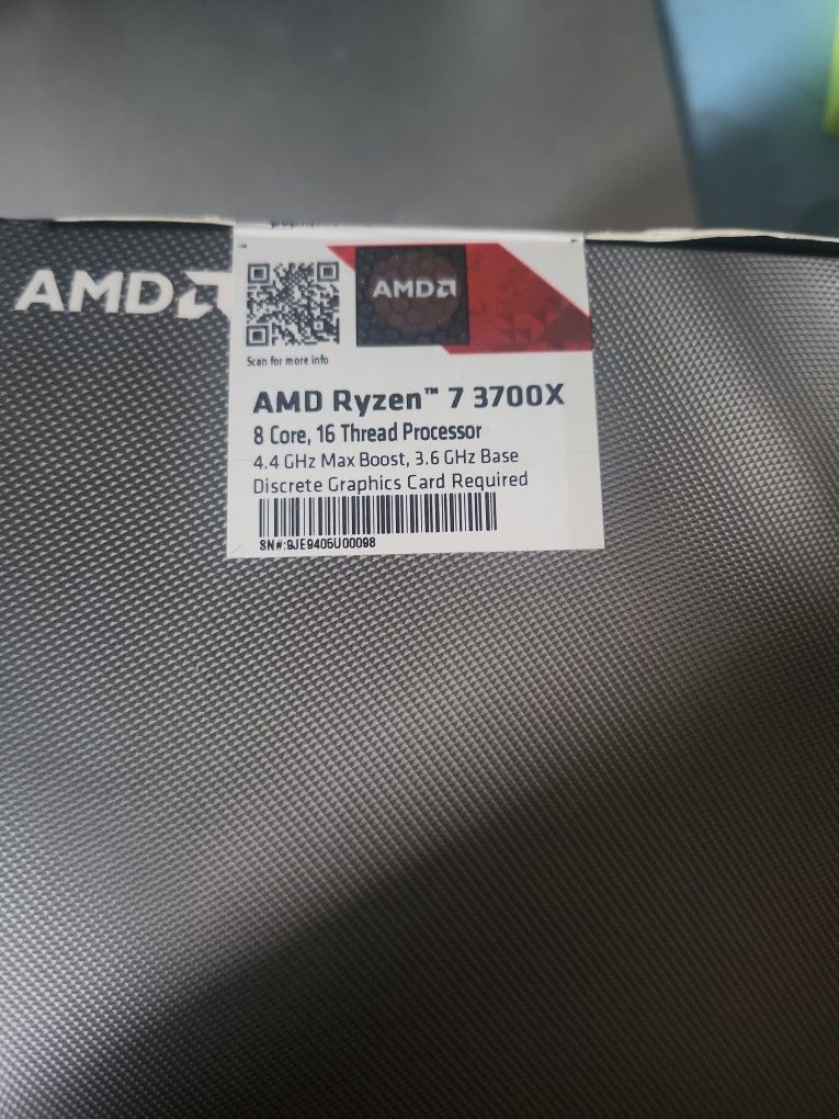 AMD RYZEN 7 3700x 3rd GEN Processor