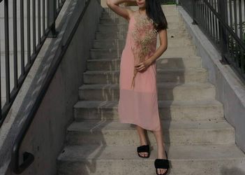 Beautiful pink fairy slip dress