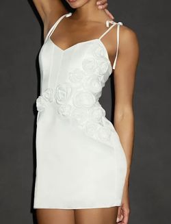 Wedding-prom White satin dress, Small, BRAND NEW