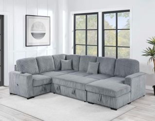 Sectional sleeper with storage