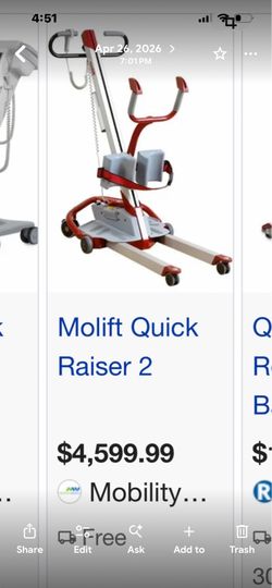 Molift quick razor patient transfer lift
