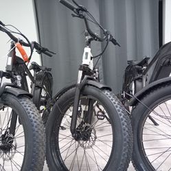 Gray White Off-Road Electric Bikes 26” 