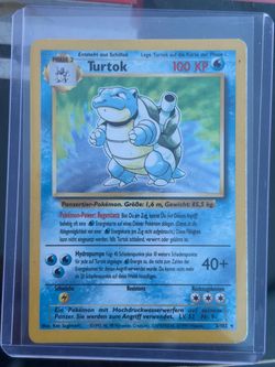 Blastoise Turtok German Base Set Holo Pokemon Card 2/102