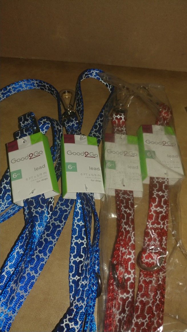 4 New Dog Leashes Only $6 Each