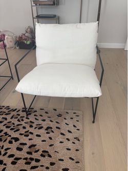 White and black accent chairs
