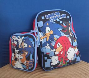 Sonic The Hedgehog 2-piece backpack and lunch box set
