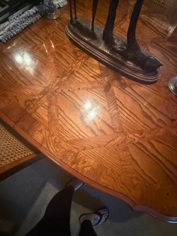 Dinning table and matching cushions on couch and loveseat