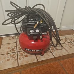 Porter Cable 6 Gallon Air Compressor With Air Hose 