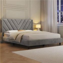 King size bed frame headboard mattress everything completely bed 
