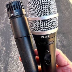 Shure  Mics, Gator Carrying Cases & Boom Stands 