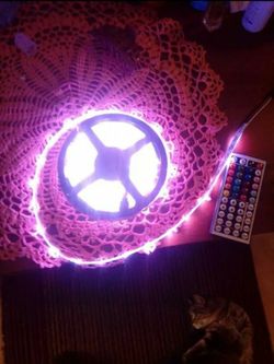 16.4 feet RGB LED Strip Light 5050 SMD Diode RGB Tape Waterproof Flexible LED Ribbon 30D/M With Remote Controller + DC12V Power Adapter