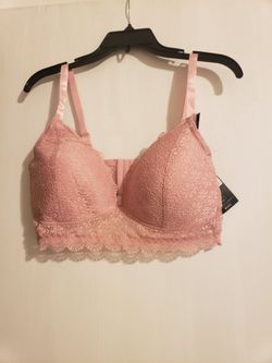 Pink Floral Lace Comfortable Bra New