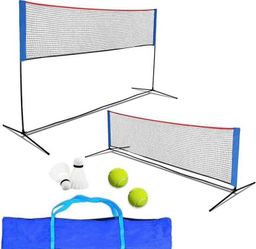 Kapler Badminton Net for Pickleball, Volleyball, Tennis, Height Adjustable for Adults and Children, 300 x 90 to 160 cm, Includes Two Badminton Balls a