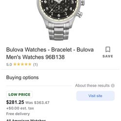 Bulova Sport Watch Mens