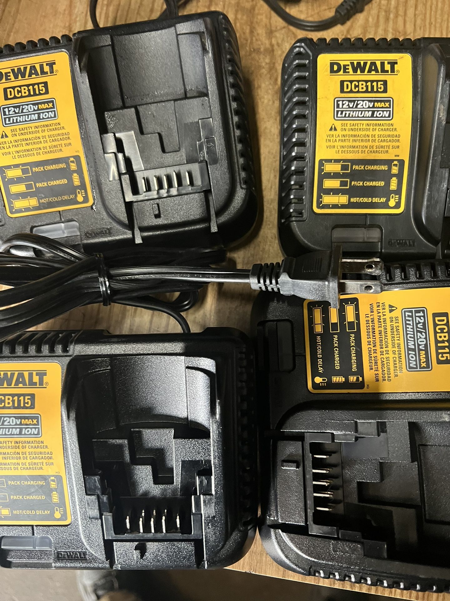 DEWALT Charger DCB 115 12V/20V Max Lithium Ion $27 For Each