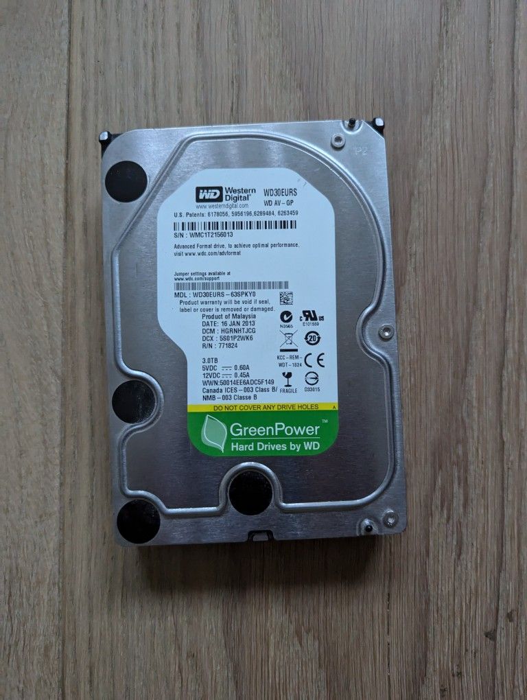 Western Digital Green 3TB Hard Drive