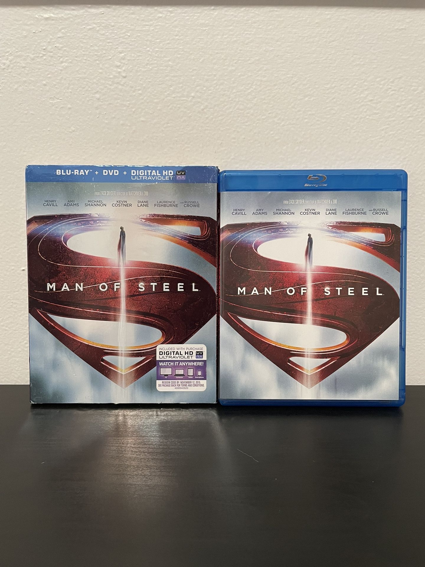 Man Of Steel Blu-Ray DVD 3 Disc Combo Superman DC Comics Holo Slipcover 2013