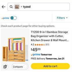 Bamboo Food Bag Storage 