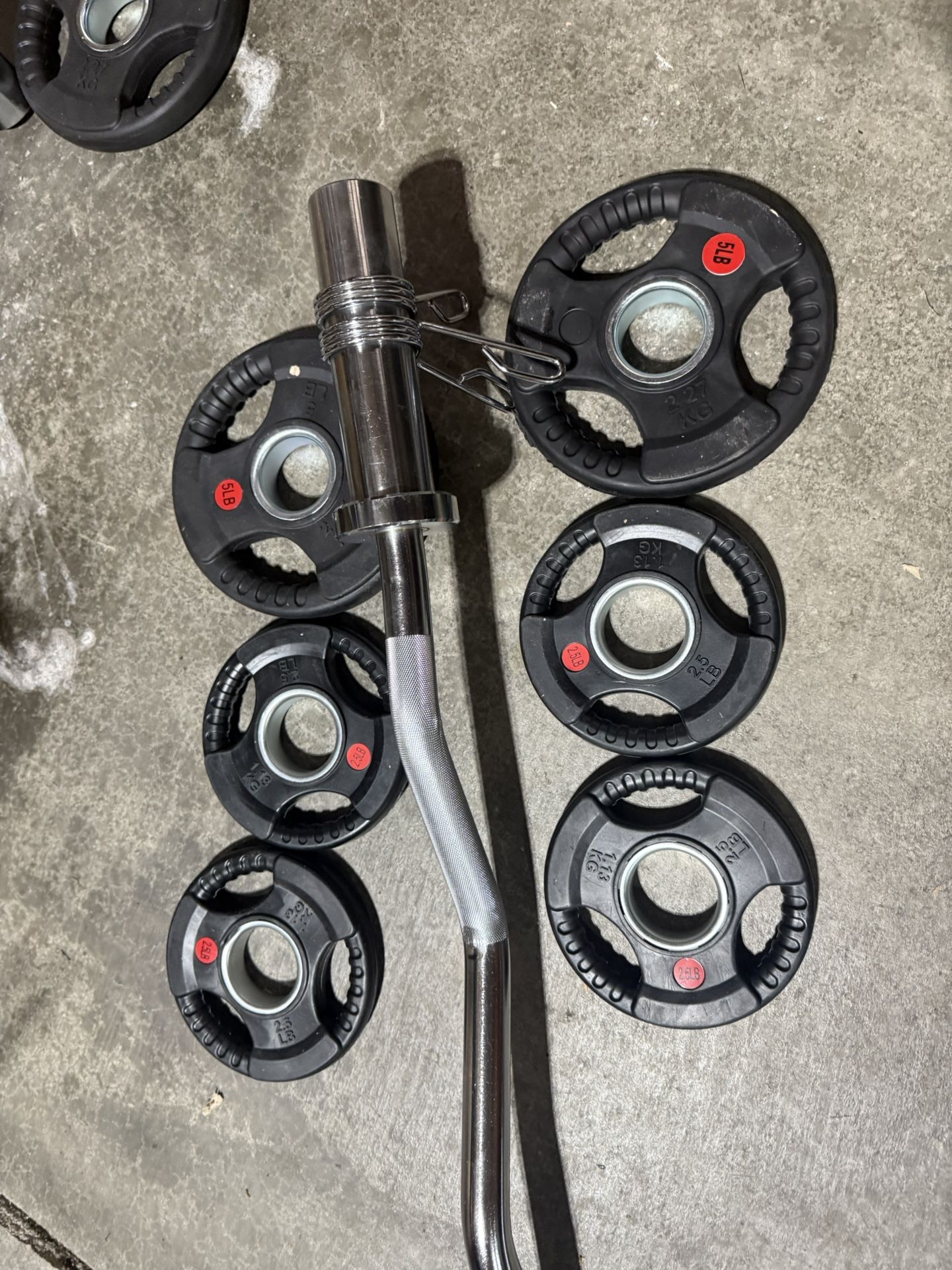 Olympic Weights Curl Bar Set