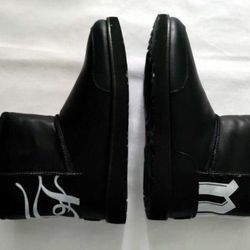 UGG Classic Mini 3.1 Phillip Lim 1083071 Black Leather Fur Boots Mens Sz 10