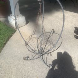 Rod iron large plant stand