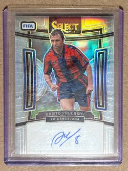 Hristo Stoichkov Auto 2024 Panini Select FIFA Card