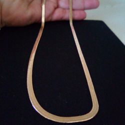 Gold Plated 18k Flat Snake Necklace Chain