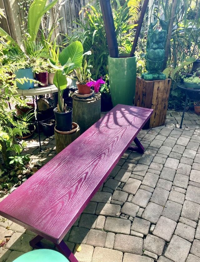 63” Outdoor Garden Patio Bench: 63"W X 15.1"D x 18"H