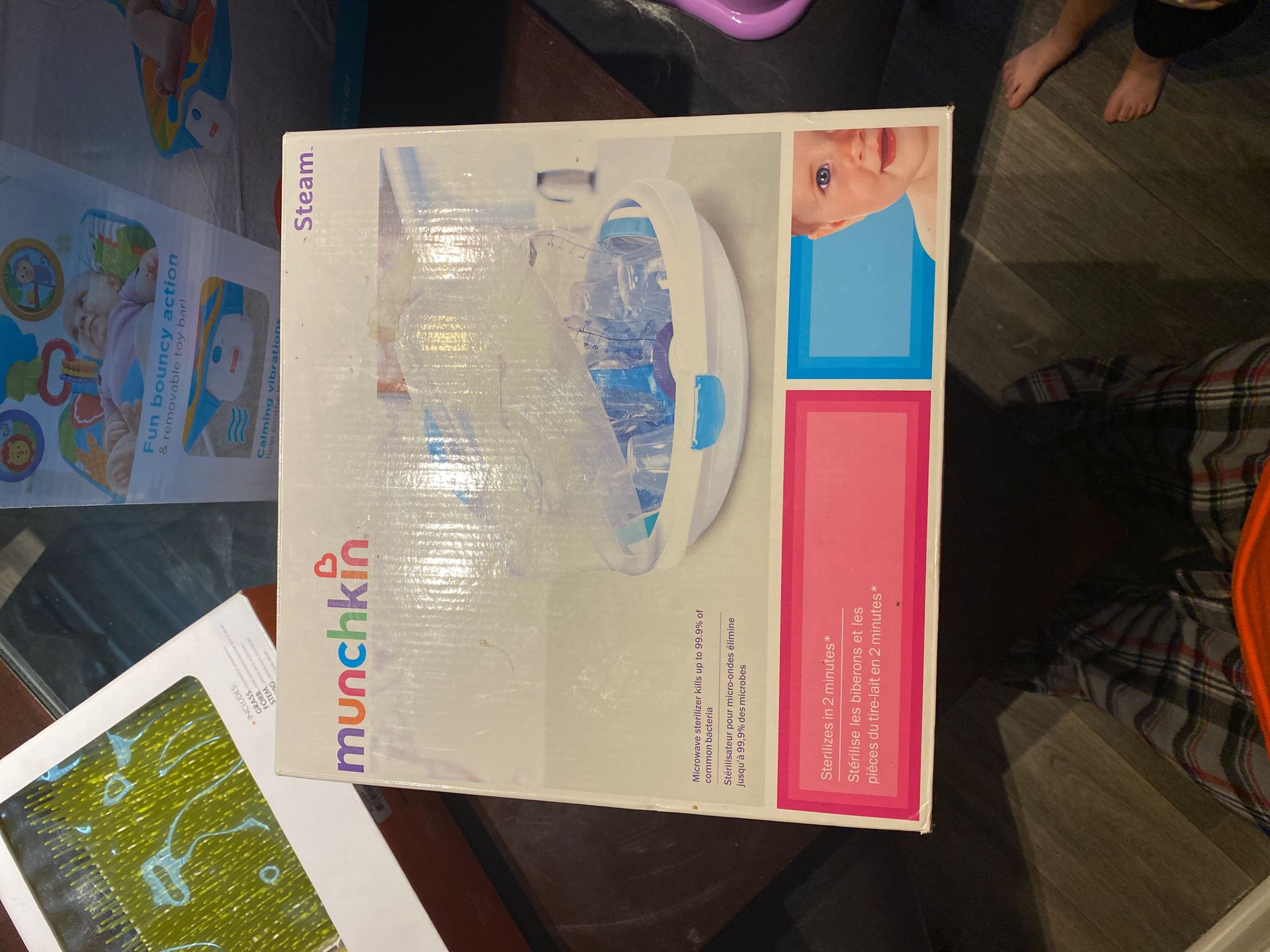 Baby bouncer/bather/sterilizer/drying racks